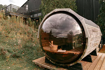 panoramic view sauna in Innisfil, ON