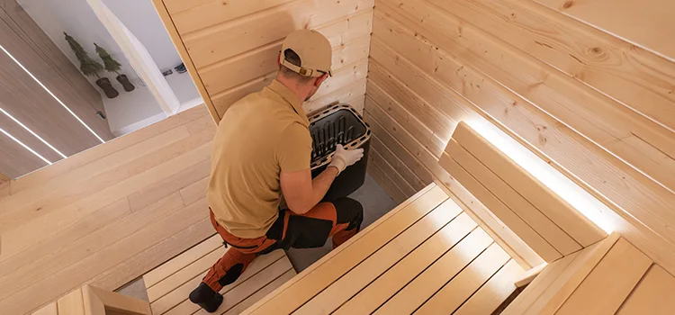 Finnish Sauna Ceiling Installation in Innisfil, Ontario